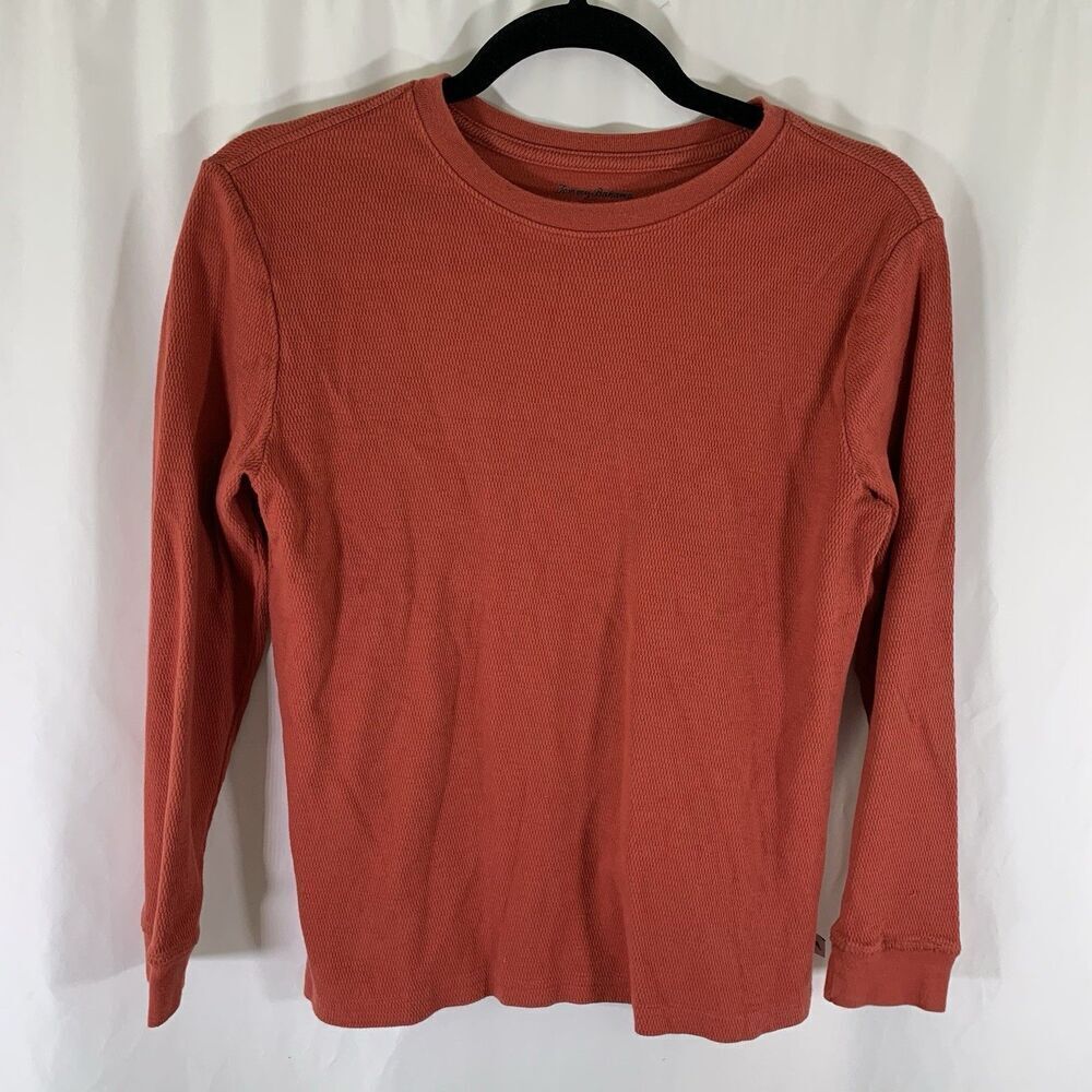 Tommy Bahama Shirt Boys XL Orange Long Sleeve Crew Neck 13 14 Years
